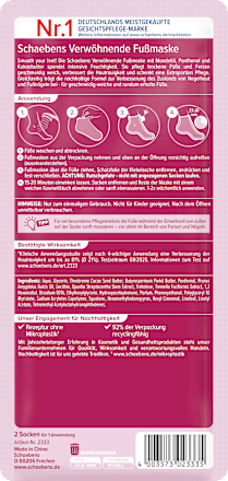 Fußmaske Socken verwöhnend (1 Paar) Schaebens