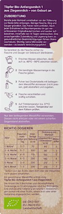 Anfangsmilch 1 aus Ziegenmilch von Geburt an Töpfer