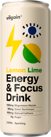 Lemon Lime energetický sycený nápoj Energy & Focus Drink vilgain