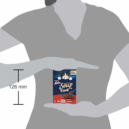 Soup Original pro kočky s hovězím, kuřetem a jehněčím 6x48 g Felix