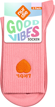 Crew Socken mit Herz-Stickerei pink Gr. 39-42 nur die
