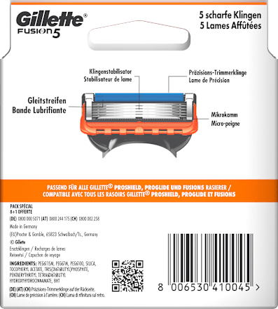 Rasierklingen, Fusion5 Gillette