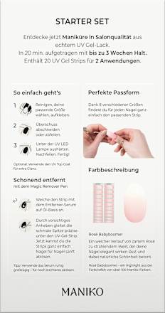 Starterset UV Gel Nagelfolien Babyboomer Rosé Maniko