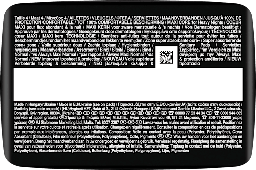 Damenbinden Maxi Night mit Flügeln always