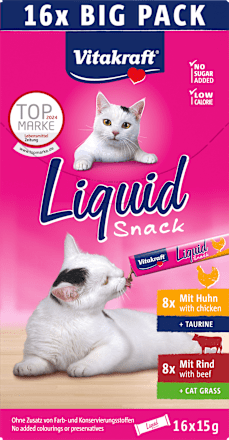 Katzenleckerli Cremesnack, liquid snack Multipack (16x15 g) Vitakraft