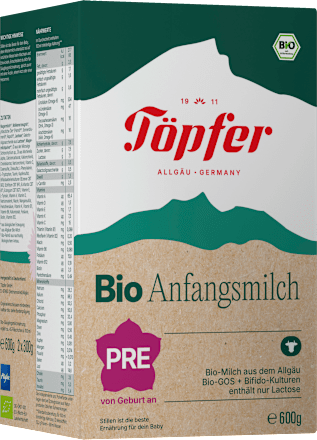 Anfangsmilch Pre von Geburt an Töpfer