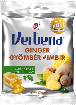 Cukierki ziołowe imbir bez cukru Verbena