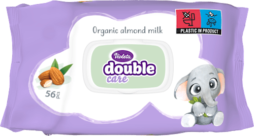 double care vlažne maramice – organsko bademovo mlijeko Violeta