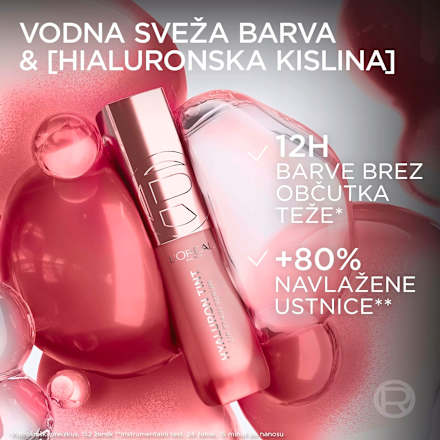 Obarvani serum za ustnice Hyaluron Tint, 521 Bordeaux Please L'ORÉAL PARiS
