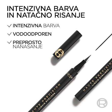 Tekoče črtalo za oči Haute Precision, 010 Noir Silk L'ORÉAL PARiS