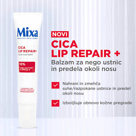 Balzam za ustnice Urea Cica Repair+ Mixa