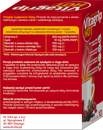 Suplement diety wspomagający odporność Vitagrip, saszetki  DR VITA