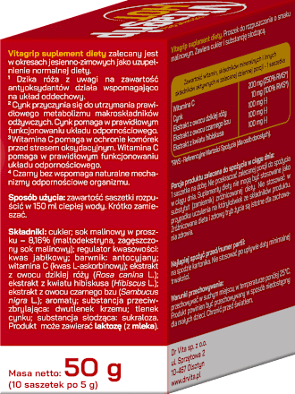 Suplement diety wspomagający odporność Vitagrip, saszetki  DR VITA