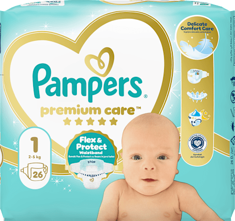 Plenice za novorojenčke, velikost 1 (2-5 kg) Pampers Premium Care