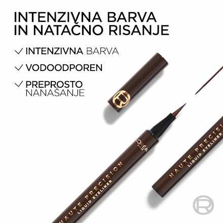 Tekoče črtalo za oči Haute Precision, 020 Brun Leather L'ORÉAL PARiS