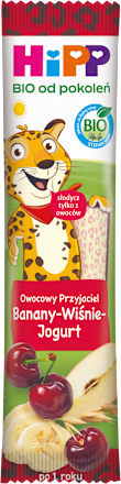 Batonik Owocowy Przyjaciel Banany-Wiśnie-Jogurt BIO HiPP