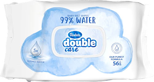 double care vlažne maramice – 99 % voda Violeta