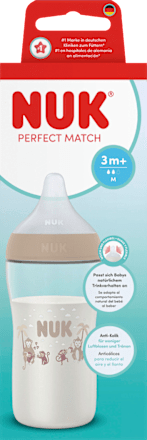 Biberon Perfect Match cu tetină silicon mărimea M 3+ luni NUK