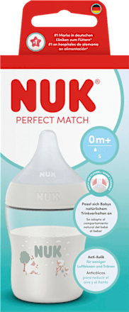 Biberon Perfect Match cu tetină silicon mărimea S, 0+ luni NUK