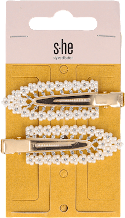 Hajcsat szett, fehér gyöngyökkel s-he stylecollection