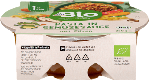 Meniu cu paste și ciuperci ECO 12+  dmBio