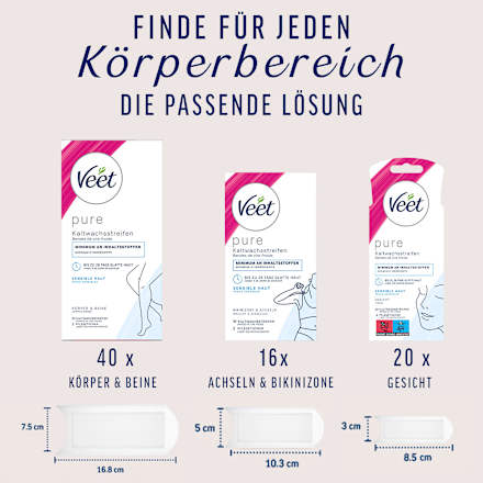 Kaltwachsstreifen Gesicht sensitive Veet