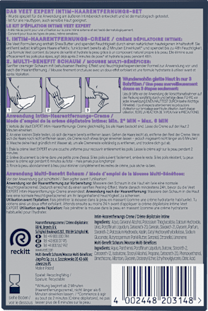 Intimbereich Set, Enthaarungscreme & Multi-Benefit-Schaum (2x50 ml) Veet