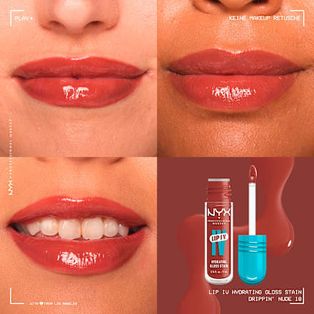 Lipgloss LIP IV Stain 18 Drippin' Nude NYX PROFESSIONAL MAKEUP