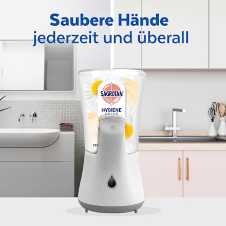 Seifenspender No Touch + Nachfüllpack Lotus & Kamillen Hydra Care Sagrotan