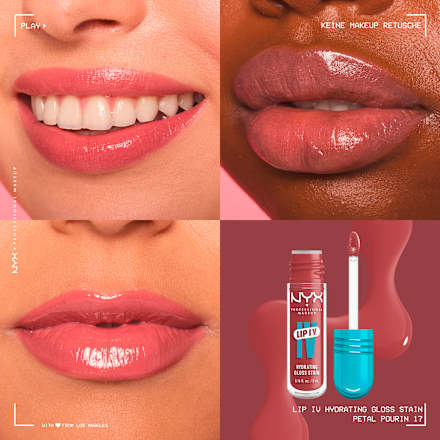 Lipgloss LIP IV Stain 17 Petal Pourin' NYX PROFESSIONAL MAKEUP