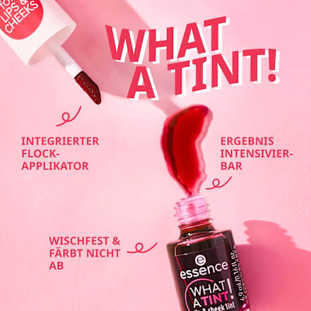WHAT A TINT! tint za usne i obraze - 02 Coral Sunset essence