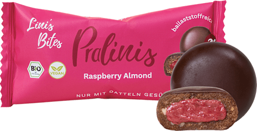 Schokolade Pralinis Raspberry Almond Lini's Bites