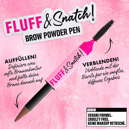 Augenbrauenstift Puder Fluff & Snatch 02 Taupe NYX PROFESSIONAL MAKEUP