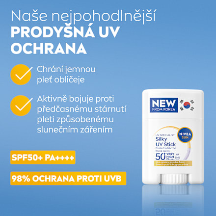 pleťový krém v tyčince SPF50+ NIVEA SUN