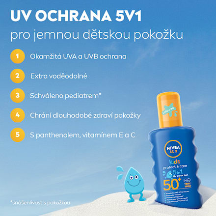 kids protect & care sprej na opalování SPF50+ NIVEA SUN