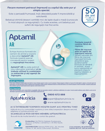 Lapte praf de început, 0-6 luni Aptamil