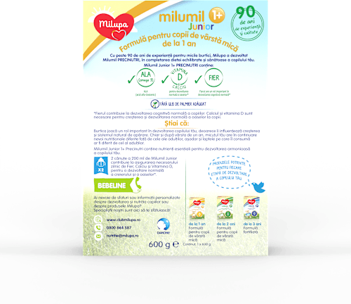 Lapte praf Milumil Junior 1+ Milupa