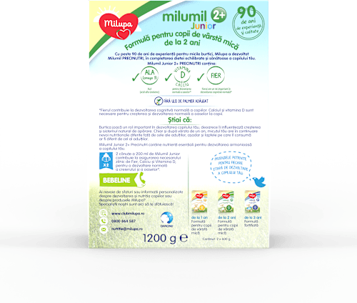 Lapte praf Milumil Junior 2+ Milupa