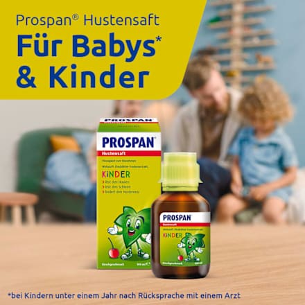 Prospan Efeublätter-Trockenextrakt Hustensaft Kinder mit Kirschgeschmack Prospan