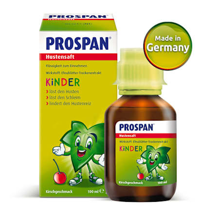 Prospan Efeublätter-Trockenextrakt Hustensaft Kinder mit Kirschgeschmack Prospan