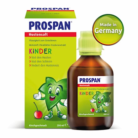 Prospan Efeublätter-Trockenextrakt Hustensaft Kinder mit Kirschgeschmack Prospan