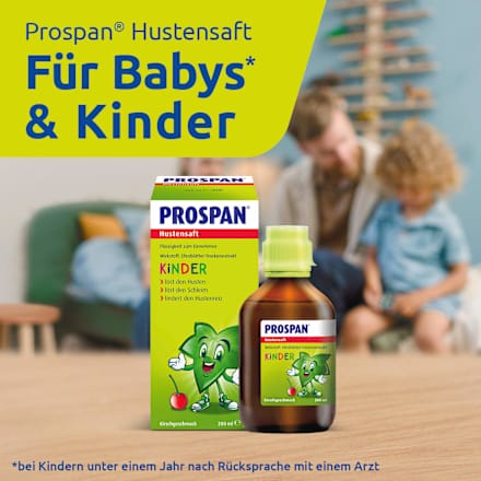 Prospan Efeublätter-Trockenextrakt Hustensaft Kinder mit Kirschgeschmack Prospan