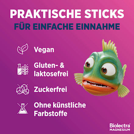 Biolectra MAGNESIUM 400mg Nerven & Muskeln Vital Sticks 30 St Biolectra