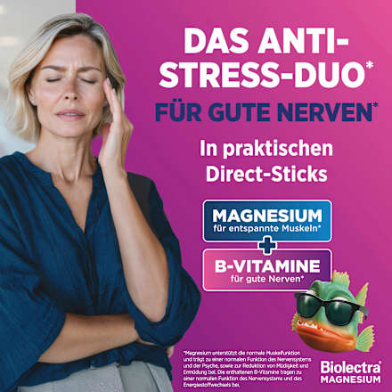Biolectra MAGNESIUM 400mg Nerven & Muskeln Vital Sticks 30 St Biolectra