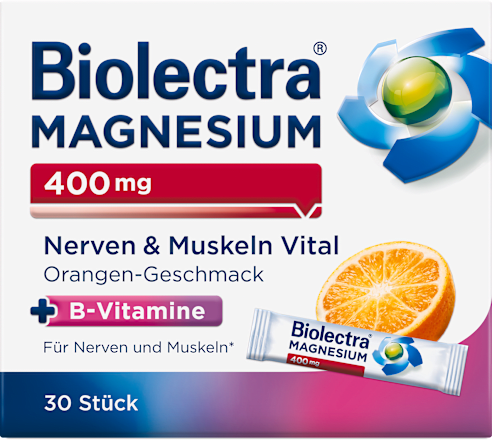 Biolectra MAGNESIUM 400mg Nerven & Muskeln Vital Sticks 30 St Biolectra