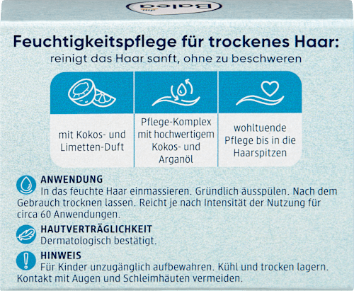 Tuhý šampón na vlasy kokos a limetka Balea