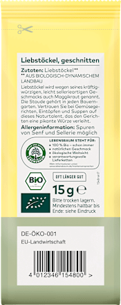 Liebstöckl geschnitten & getrocknet  LEBENSBAUM