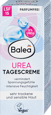 Intenzivna hidratantna dnevna krema za suhu i osjetljivu kožu – urea, SPF 15 Balea
