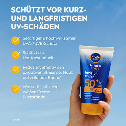 Sonnenmilch invisible finish, Schutz & Pflege, LSF 50+ NIVEA SUN