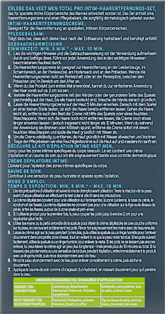 Haarentfernungsset Intimbereich (Creme + Pflegebalsam) Veet MEN